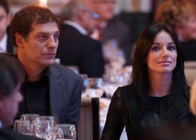 Leo Bilic's father, Slaven Bilic, with his partner, Ivana Djeldum.